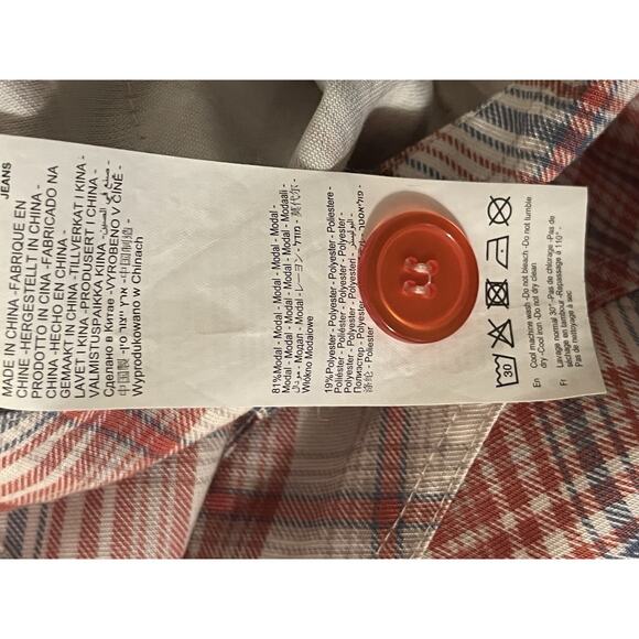 Rolla's Plaid Bootcut Pants •Women M/ 10• High Rise Pomegranate Casual Rollas - Picture 16 of 16